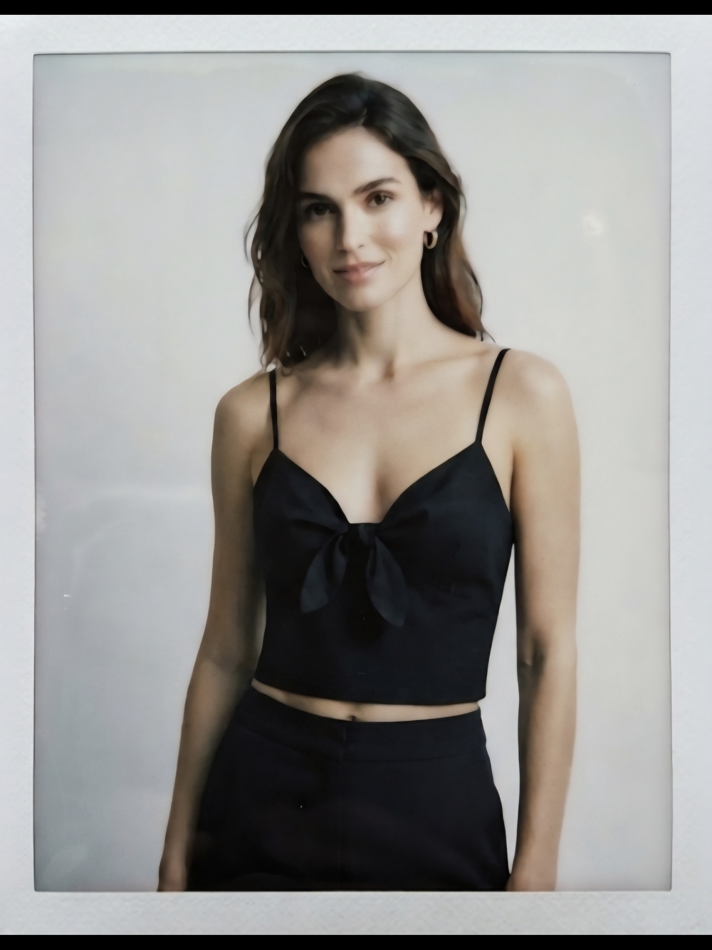 Robert Rodriguez Black Tie Front Crop Top NWOT Size XL